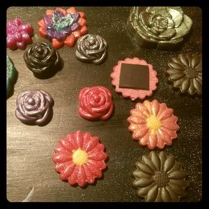 Set of 5 Acrylic Flower Magnets (decor)